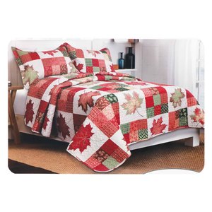 Maple Leaf Quilt Set 220x240cm Assorted Design & Color