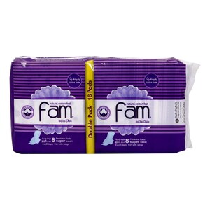 Fam Pads Extra Thin Super With Wings 2 x 8pcs