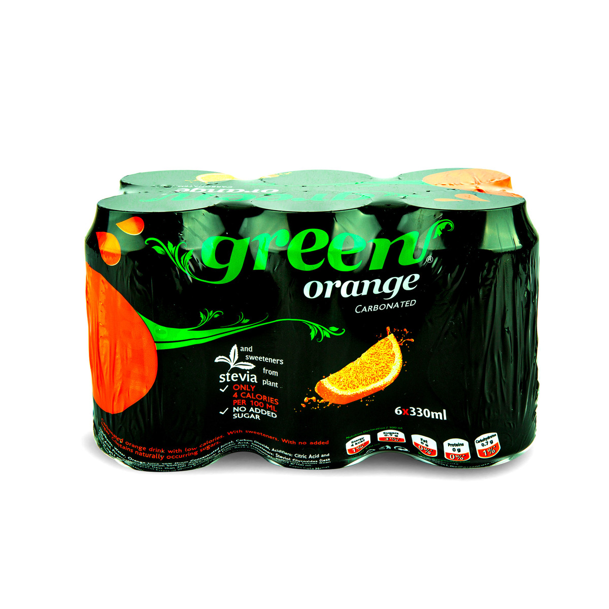 Green Cola Carbonated Orange 6 x 330ml
