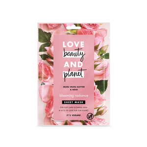 Love Beauty and Planet Sheet Mask Blooming Radiance Murumuru Butter & Rose 1pc