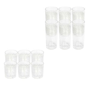 Crystal Drops Glass Tumbler Large with Small T0812A 12pcs