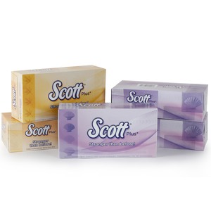Scott Plus White Facial Tissue 2ply 5 x 120pcs