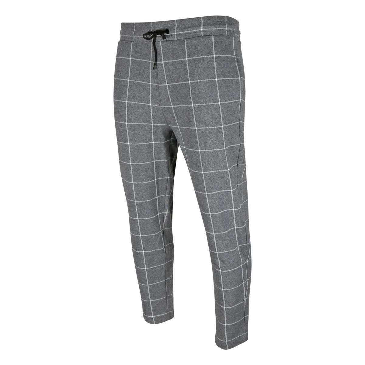 John Louis Men's Jogger Pant Grey Check TS05 Medium