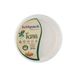 Hotpack Paper Plates Bio-Degradable 9inch 10pcs