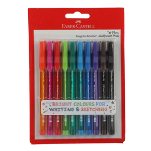 فايبر-كاستل علبة أقلام حبر زرقاء 10 حبات- 340808