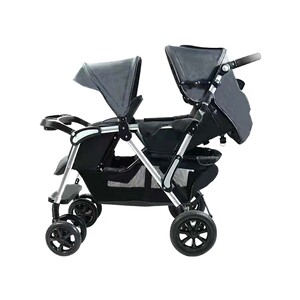 First Step Baby Twin Stroller ST-02 Black