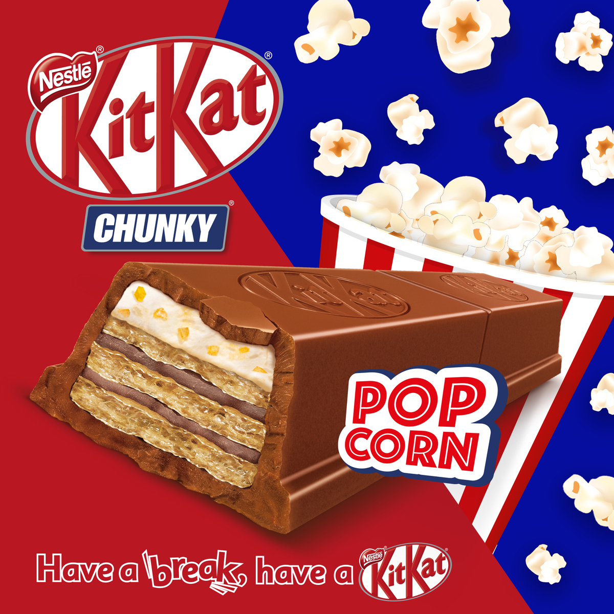 Nestle Kitkat Chunky Popcorn Chocolate 40.5g | Covrd Choco.Bars&Tab ...
