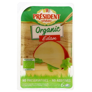 President Organic Edam Slice Cheese 150g