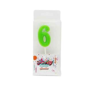Party Fusion Number 6 Candle 11036-6