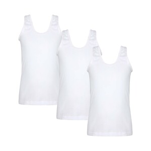 Elite Comfort Girls Vest White Pack of 3 ECGV 3-4Y