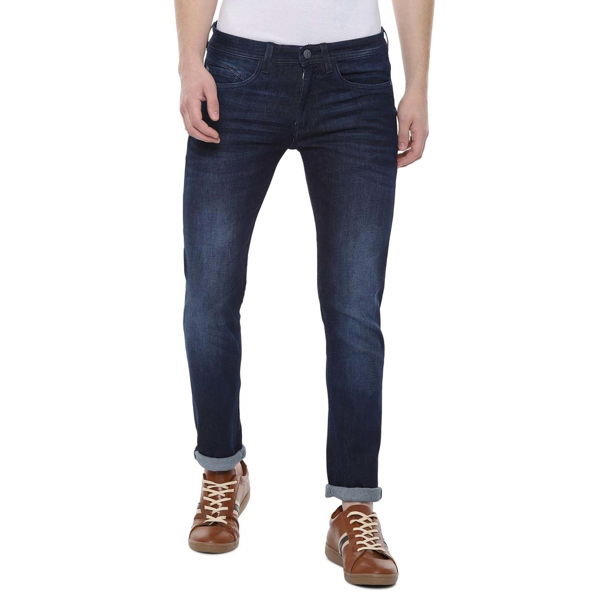 Allen Solly Men's Jeans ALDNVSLF980495 Navy 38 | Slim Fit Jeans | Lulu UAE
