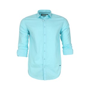 Debackers Men's Casual Shirt Long Sleeve 2025 Sky Blue Meduim
