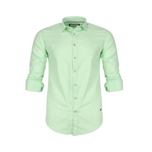 Debackers Men's Casual Shirt Long Sleeve 2025 Light Green Extra Large