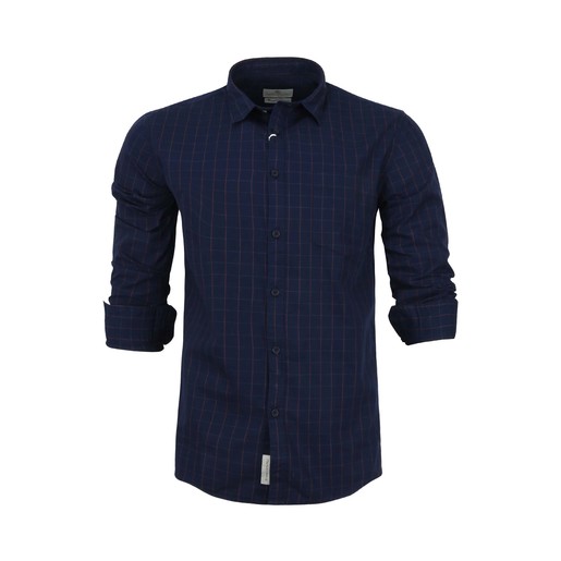 Marco Donateli Men's Casual Shirt Long Sleeve 348701 Navy Large | Mens ...