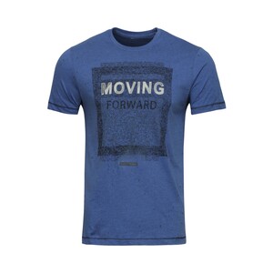 Cortigiani Men's Round Neck T-Shirt Short Sleeve BSR070 Blue Medium