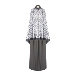 Eten Women's Prayer Dress 2 Pcs Set VLP-05 Dark Grey Free Size