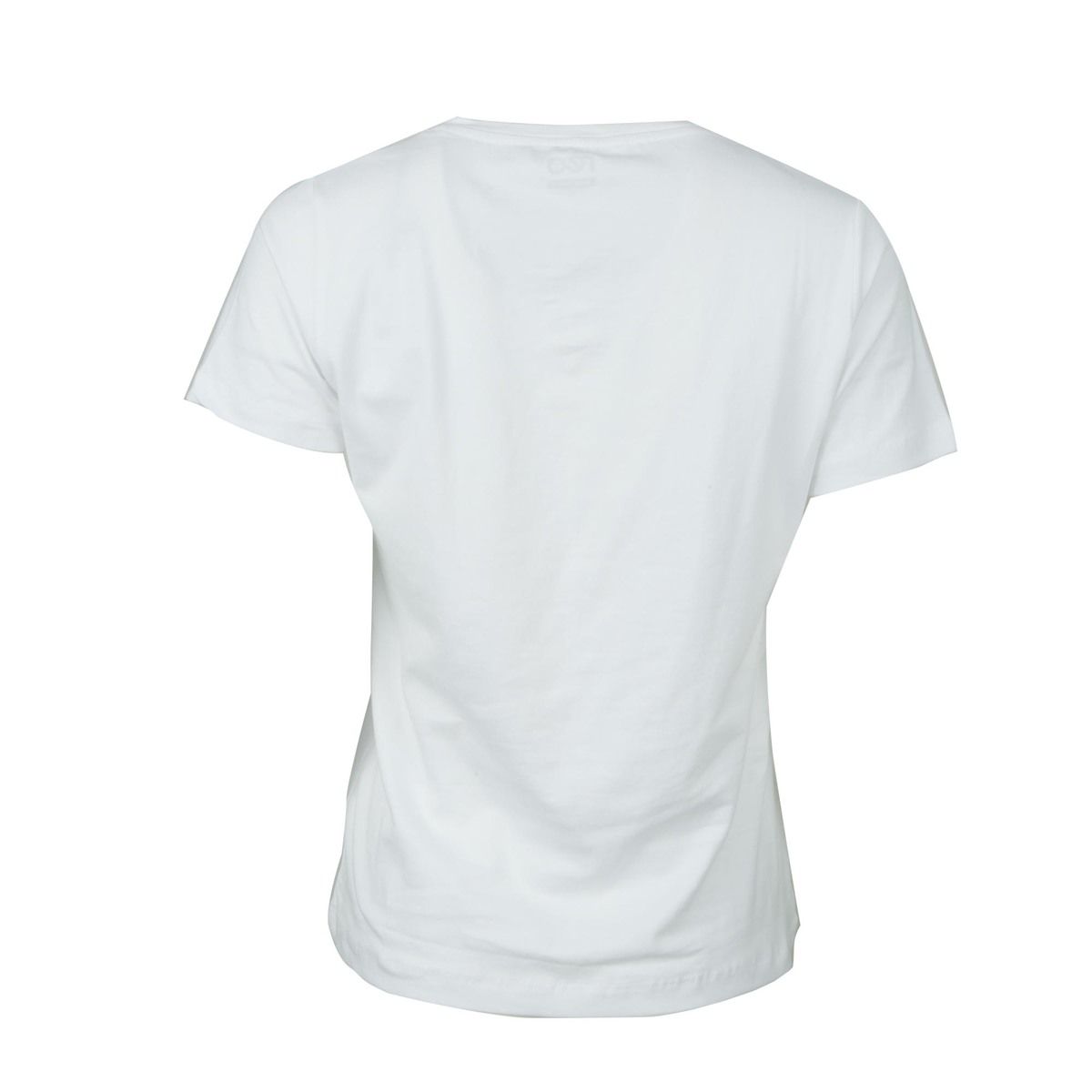 Reo Women's Basic T-Shirt B0W004B Short Sleeve White 8 Extra Small