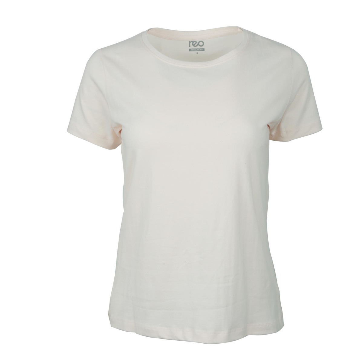 Reo Women's Basic T-Shirt B0W004D Short Sleeve Pink 8 Extra Small