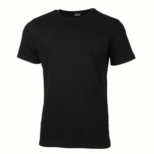 Reo Men's Round Neck Short Sleeve Slim Fit T-Shirt D9M001L Black X Small