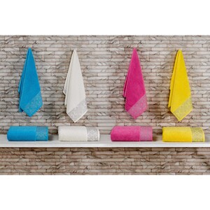 Cortigiani Bath Towel Cotton Assorted Colors Size: W70 x L140cmMade In Turkey