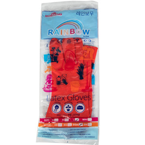 Rainbow Household Mini Latex Gloves Large 1 Pair