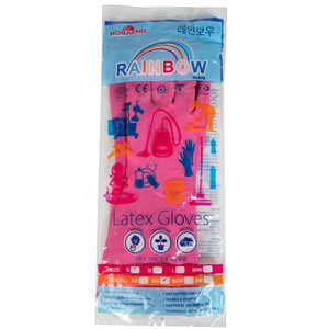 Rainbow Household Latex Gloves Small 1 Pair