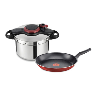Tefal Clipso Minut Easy Pressure Cooker 9Ltr + Extra Lyon Frypan 26cm