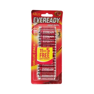 Eveready Heavy Duty AAA Batteries Pack 1012HP 15+5pcs