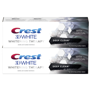 Crest 3D White Charcoal Whitening Therapy Toothpaste 2 x 75ml