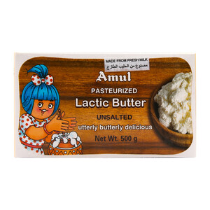 Amul Lactic Butter Unsalted 500g