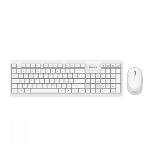 Philips Wireless Keyboard & Mouse Combo, White Colour