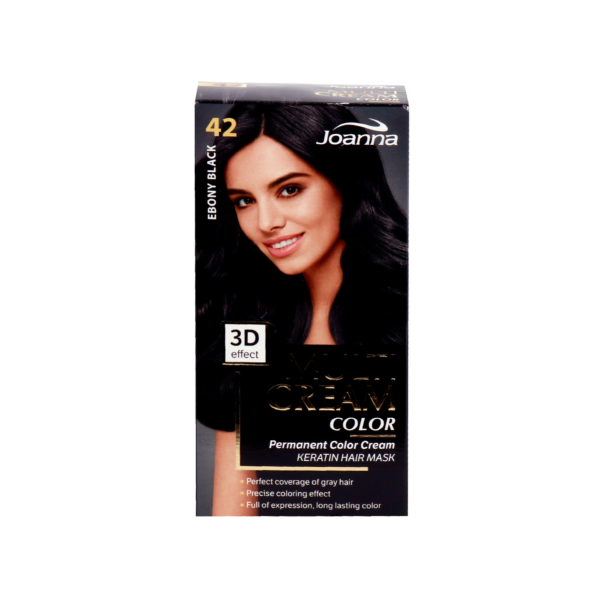 Joanna Permanent Hair Color Cream 42 Ebony Black 1pkt Online at Best ...