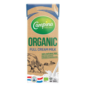 Campina Organic Full Cream Milk 200ml