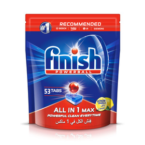 Finish All In 1 Max Lemon Sparkle Powerball 53pcs
