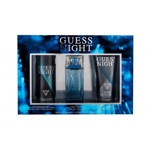 Buy Guess Night EDT for Men 100ml + Shower Gel 200ml + Body Spray 226ml ...