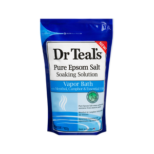 Dr Teal's Pure Epsom Salt Soaking Solution Vapor Bath With Menthol, Camphor & Essential Oils 907g