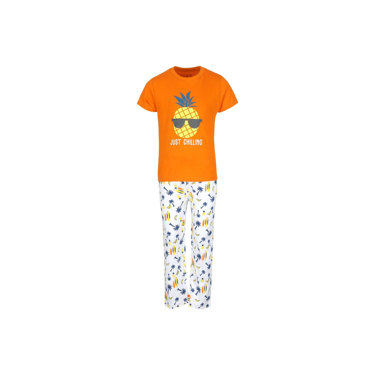 Eten Boys Pyjama Set Short Sleeve Orange White PYVJO-09 2-3Y
