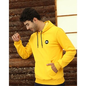 Marco Donateli Men's Sweat Shirt Hooded WSJ57758 Yellow Medium