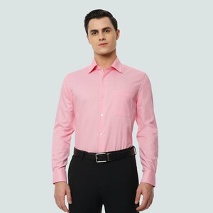 Louis Philippe Men's Shirt Long Sleeve LPSFMCLB292515 Pink, 40