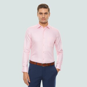 Louis Philippe Men's Shirt Long Sleeve LPSFMCLBZ93421 Pink, 39