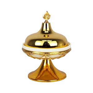 Home Ceramic Candy Pot Round CT-099M Gold