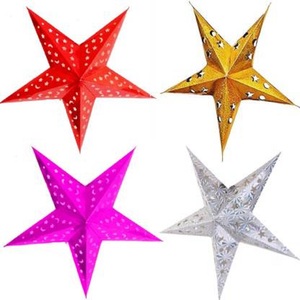 Welcome Xmas Paper Star Lantern 12inch Assorted Per pc