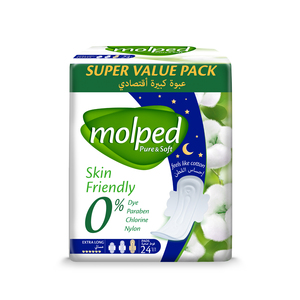 Molped Pure & Soft Extra Long Sanitary Pads 24pcs