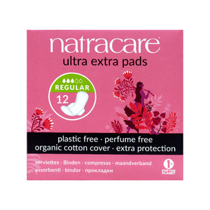 Natracare Ultra Extra Pads With Wings Regular 12pcs