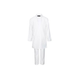 Eten Boys Kurtha Pyjama Set Long Sleeve BKS-03 White 2-3Y