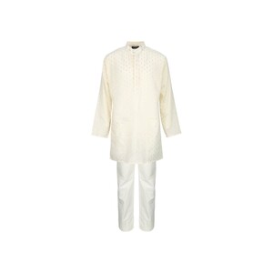 Eten Boys Kurtha Pyjama Set Long Sleeve BKS-05 Cream 11-12Y