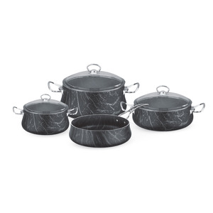 Aky Cookware Set Marble 7pcs AK700 Made in Turkey