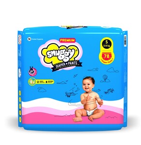 Snuggy Premium Diaper Pants 3-8kg Small 78pcs