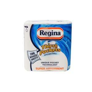 Regina Thirst Pocket Kitchen Roll 2ply 2 x 100 Sheets