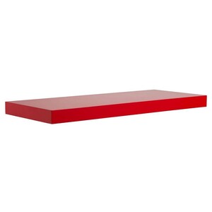 Maple Leaf Glossy Painting Wall Shelf 80cm 13073 Red